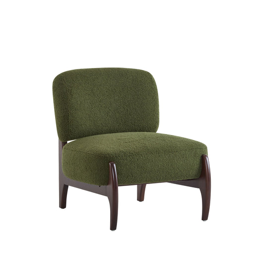Modern Boucle Lounge Chair With Solid Wood Fram - R&R Furniture Gallery (Fountain Valley, CA)