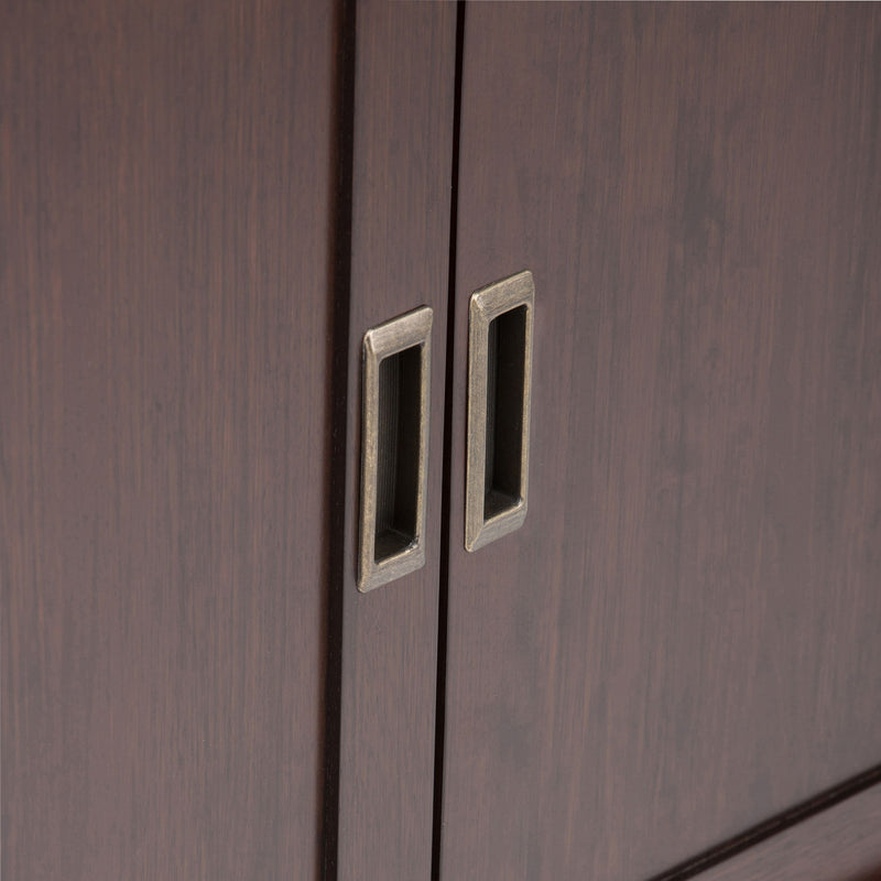 Draper - Low Storage Cabinet - Medium Auburn Brown - R&R Furniture Gallery (Fountain Valley, CA)