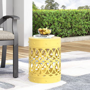 Outdoor metal large end table by Noble House featuring a modern design with a durable, stylish metal frame and spacious surface.