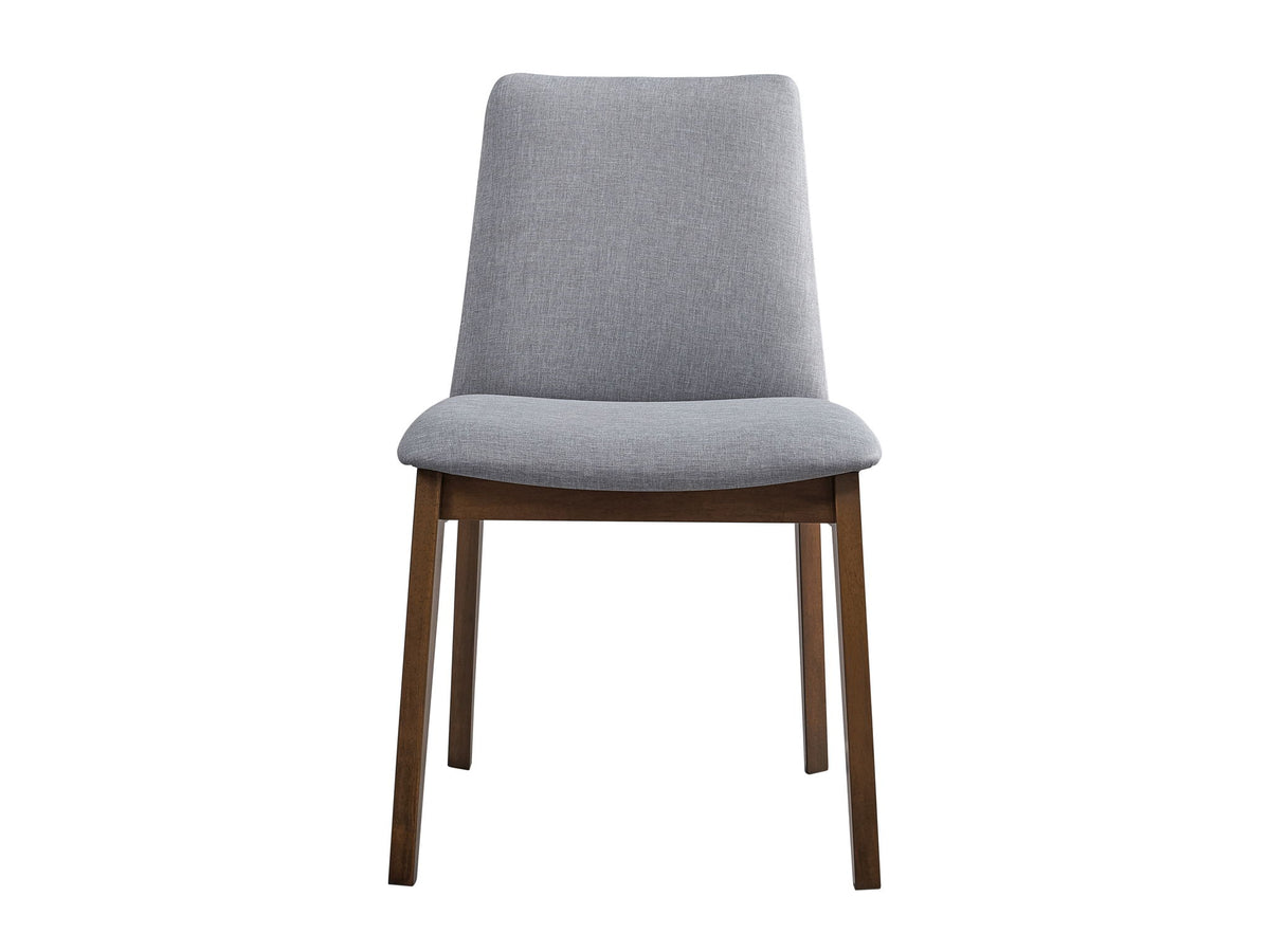 Kaela - 7 Pieces Dining Room Set - Light Gray / Walnut