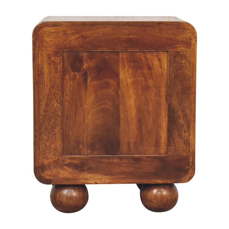 Open Woven Bedside Table, 1 Drawer - Chestnut - R&R Furniture Gallery (Fountain Valley, CA)