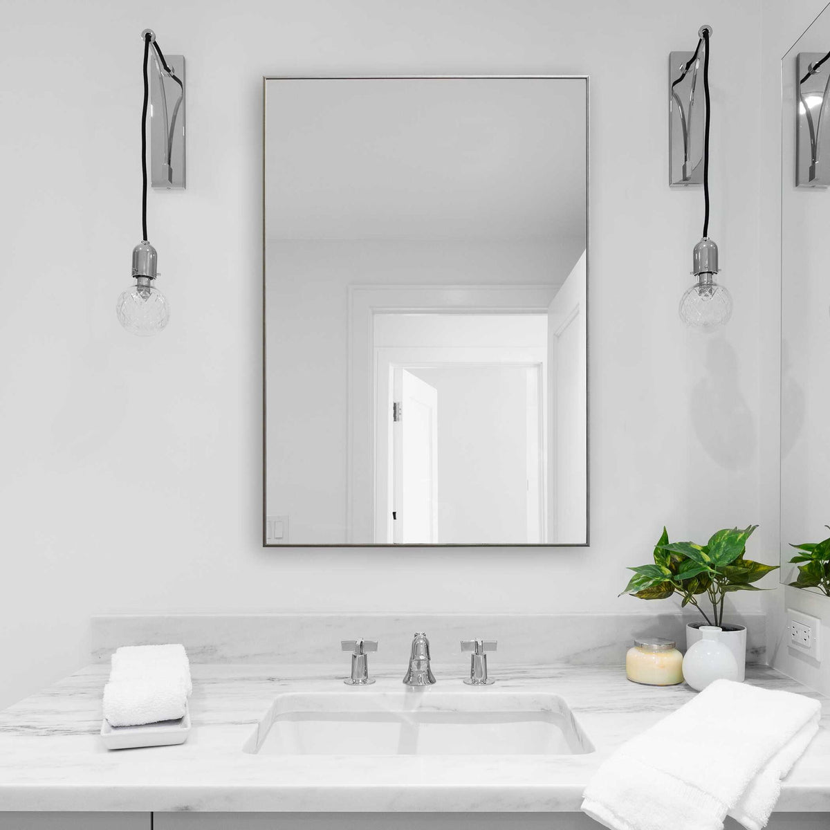 Clean Design Mirror - Silver