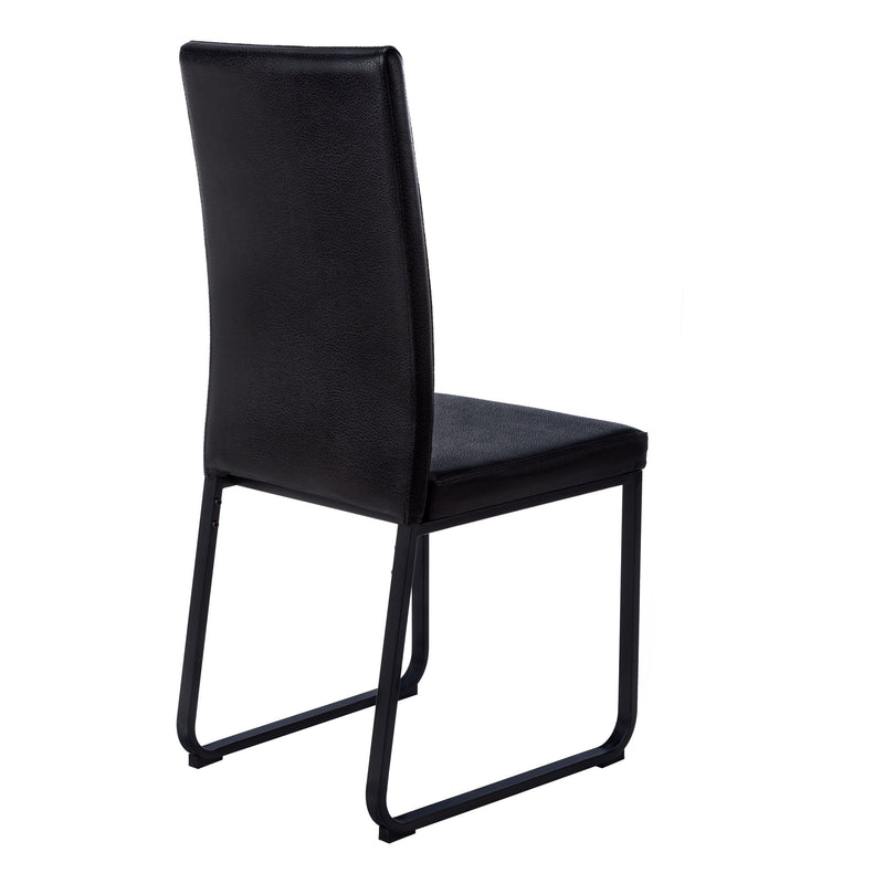 Dining Chair Side Upholstered, For Dining Room (Set of 2) - Black - R&R Furniture Gallery (Fountain Valley, CA)