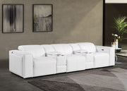1224 - 5-Piece Modular Power Reclining Sofa In With 3 Power Recliners & Power Headrests - R&R Furniture Gallery (Fountain Valley, CA)