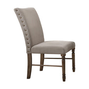 Leventis - Side Chair (Set of 2) - Cream Linen & Weathered Oak - R&R Furniture Gallery (Fountain Valley, CA)