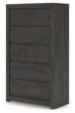 Fraluna - Five Drawer Chest - Charcoal - R&R Furniture Gallery (Fountain Valley, CA)