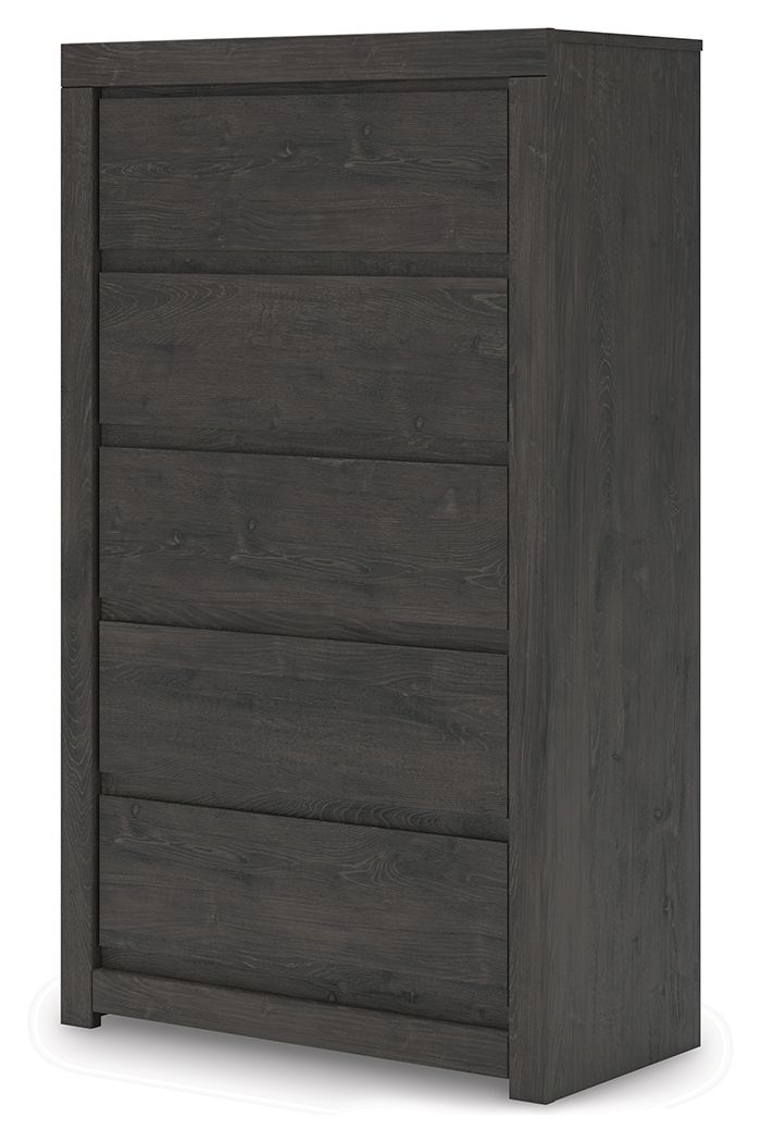 Fraluna - Five Drawer Chest - Charcoal - R&R Furniture Gallery (Fountain Valley, CA)
