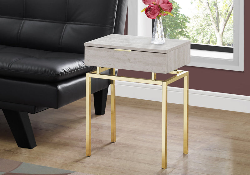 Spacious Table Top Accent Side Table, Storage Drawer, Contemporary & Modern - R&R Furniture Gallery (Fountain Valley, CA)