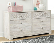 Paxberry - Six Drawer Dresser - Vinyl-Wrapped - Whitewash - R&R Furniture Gallery (Fountain Valley, CA)