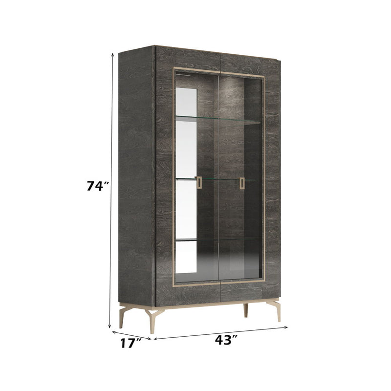 Venezia - Wine Cabinet - Gray - R&R Furniture Gallery (Fountain Valley, CA)