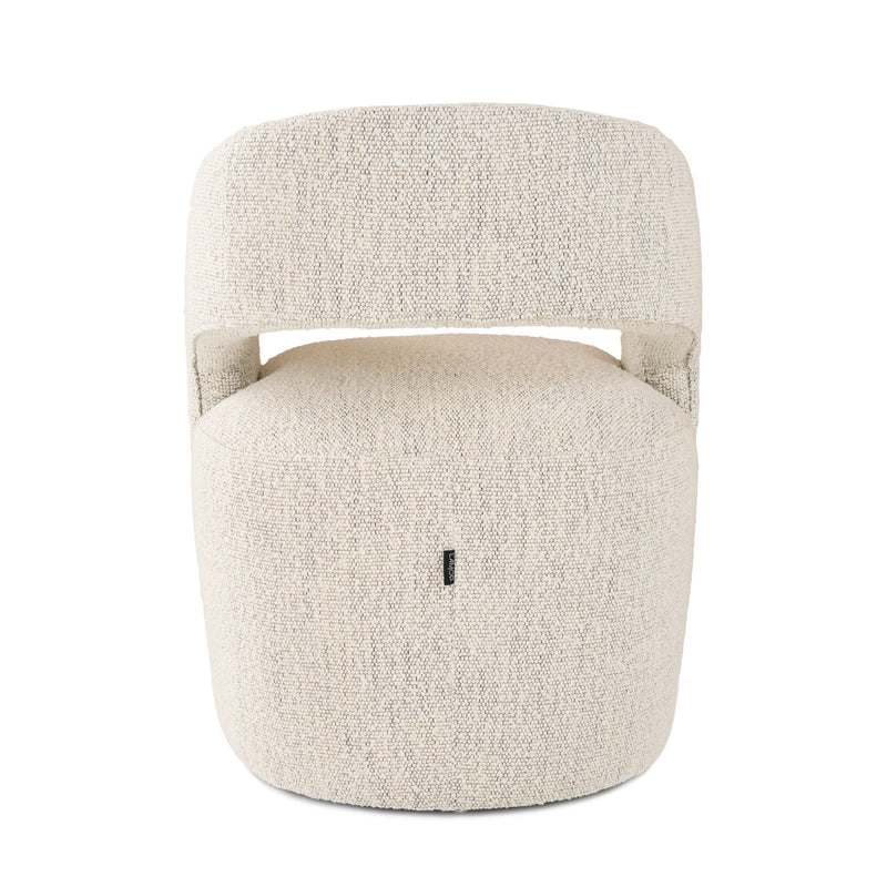 Angie - Modern Beige Fabric Dining Chair — view 3