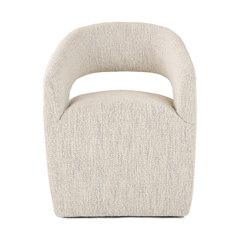 Angie - Modern Beige Fabric Dining Chair