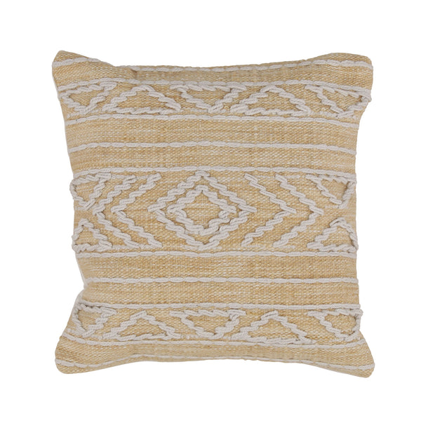 Cecil - Outdoor Pillow - Yellow And White
