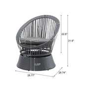 Modern Swivel Wicker Lounge Chair With Round Design - R&R Furniture Gallery (Fountain Valley, CA)