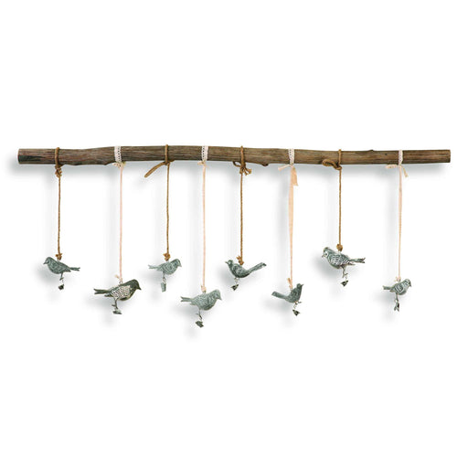 Light brown birds on a branch wall art by Uttermost, showcasing detailed bird and branch design for elegant wall decor.