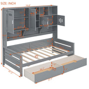 Daybed With All-In-One Cabinet And Shelf - R&R Furniture Gallery (Fountain Valley, CA)
