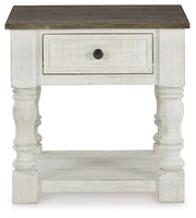 Havalance - Square End Table - White / Gray - R&R Furniture Gallery (Fountain Valley, CA)