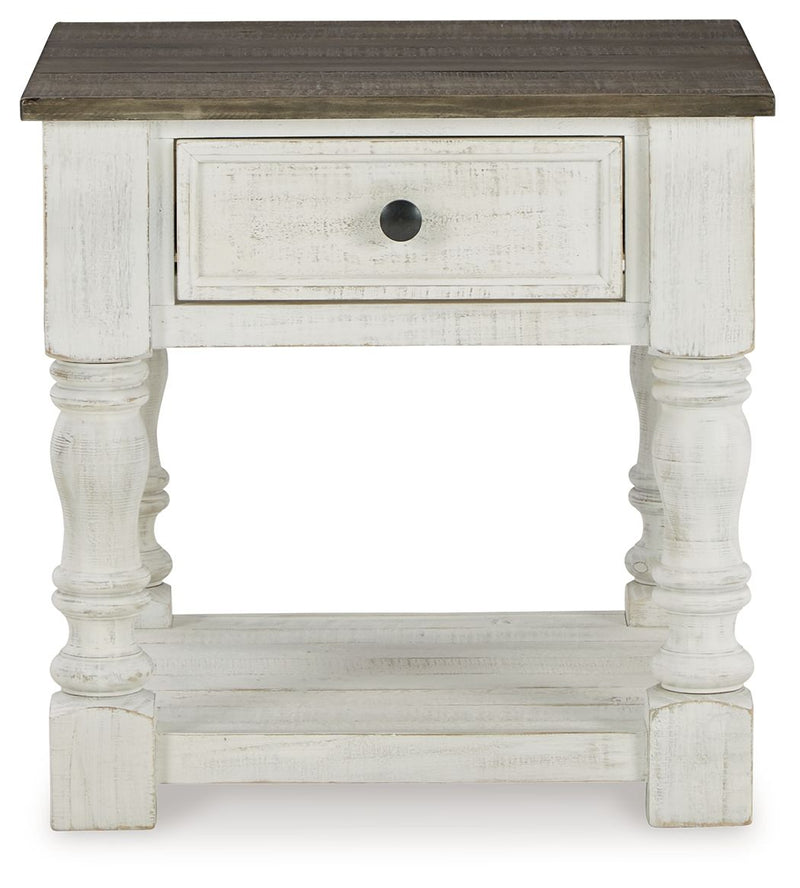Havalance - Square End Table - White / Gray - R&R Furniture Gallery (Fountain Valley, CA)
