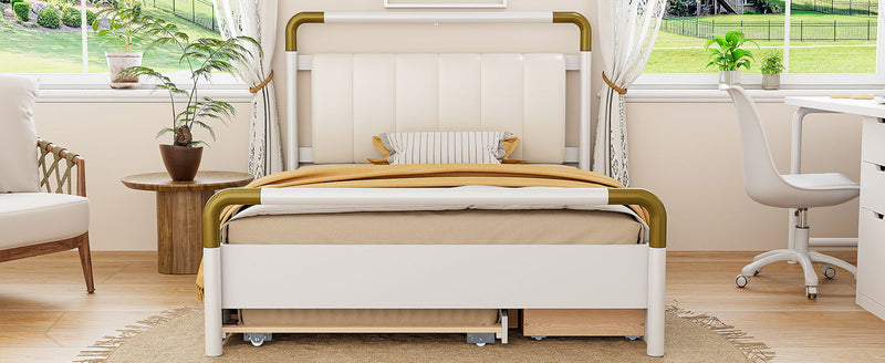 Storage Platform Bed, With 2 Big Drawers, Trundle - R&R Furniture Gallery (Fountain Valley, CA)