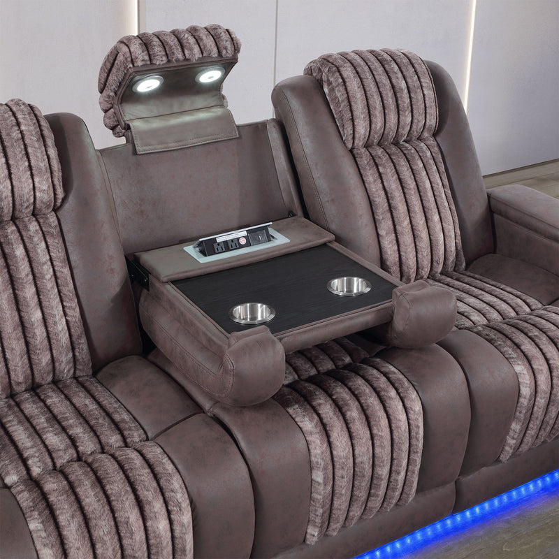 Duran - Power Reclining Sofa With Power Headrest - R&R Furniture Gallery (Fountain Valley, CA)