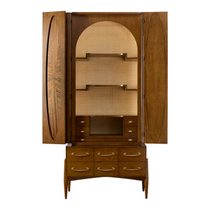Tiger Eye - Tall Cabinet - Woodtone / Brass