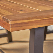 Catriona - 3 Piece Wood Outdoor Dining Set - Teak - R&R Furniture Gallery (Fountain Valley, CA)