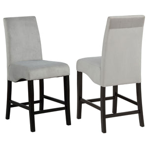 Upholstered Counter Stools (Set of 2) - Gray