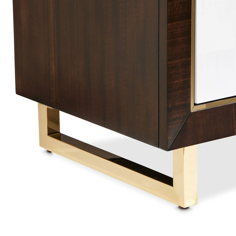 Belmont Place - Nightstand - White / Dark Brown - R&R Furniture Gallery (Fountain Valley, CA)