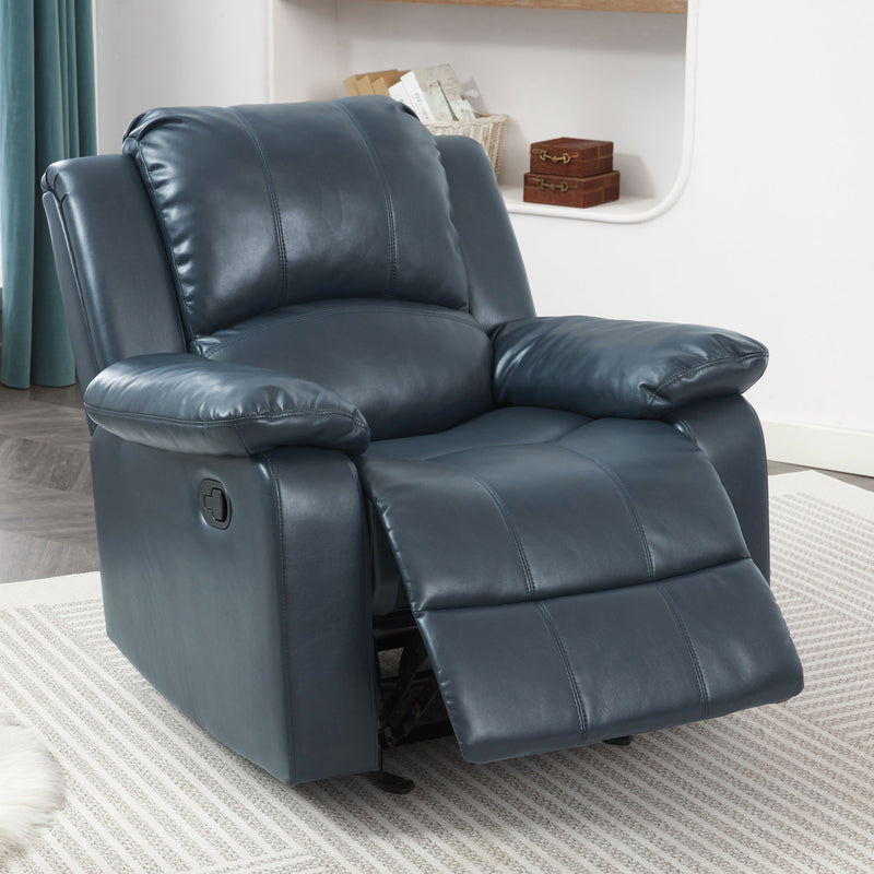 Charlotte - Gel Glider Recliner - Blue - R&R Furniture Gallery (Fountain Valley, CA)
