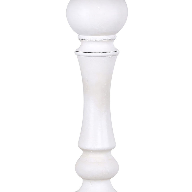 Lumi Source Winston Farmhouse Poly Table Lamp set of 2 with white shades and wooden bases, ideal for farmhouse-style decor.