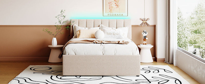 Upholstered Platform Bed With Trundle - R&R Furniture Gallery (Fountain Valley, CA)