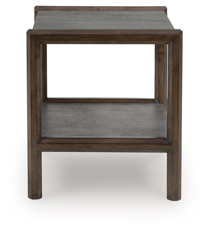Kallenny - Rectangular End Table - Brown / Gray - R&R Furniture Gallery (Fountain Valley, CA)