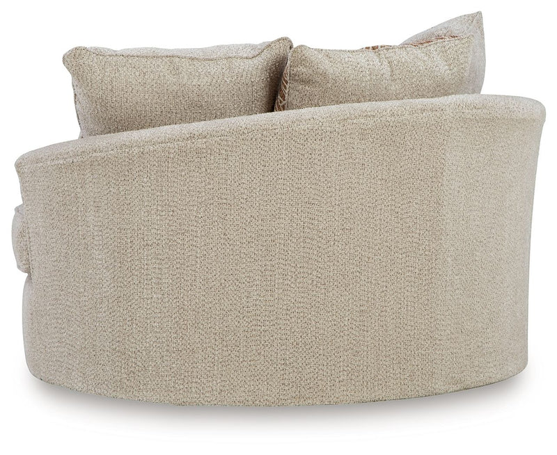 Steelwater Retreat - Oversized Swivel Accent Chair - Latte - R&R Furniture Gallery (Fountain Valley, CA)