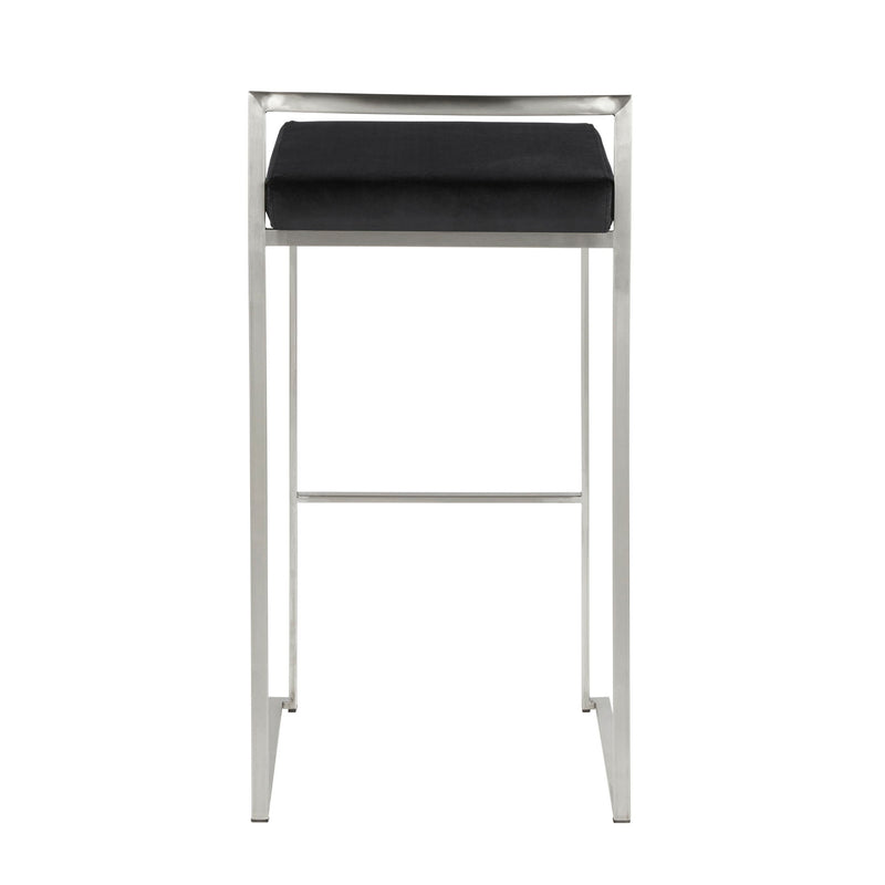 Lumi Source Fuji contemporary stackable barstool with sleek modern design, featuring a sturdy frame and comfortable seating.