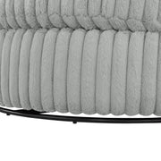 Mindy - Oversized Swivel Barrel Chair - Gray - R&R Furniture Gallery (Fountain Valley, CA)