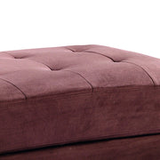 Contemporary upholstered ottoman by Glory Furniture with a chic, modern design and plush fabric, perfect for living room decor.