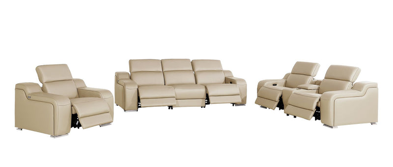 1116 - 7-Piece Modular Power Reclining Sofa, Loveseat & Chair Set In With 5 Power Recliners & Power Headrests