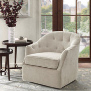 Calvin - Swivel Chair With 360 Degree Rotation - Beige - R&R Furniture Gallery (Fountain Valley, CA)