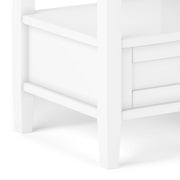 Handcrafted Warm Shaker coffee table by Simpli-Home featuring a natural wood finish and sturdy rectangular design.