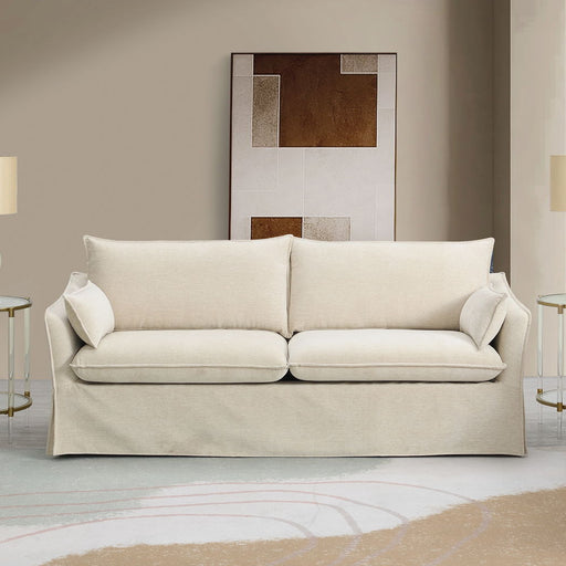 Shane - Sofa With 2 Pillows - Beige Linen - R&R Furniture Gallery (Fountain Valley, CA)