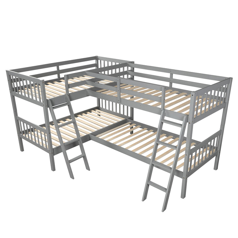 L Shaped Bunk Bed With Ladder - R&R Furniture Gallery (Fountain Valley, CA)