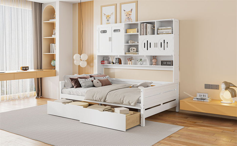 Daybed With All-In-One Cabinet And Shelf - R&R Furniture Gallery (Fountain Valley, CA)