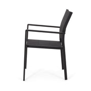 Baird - Outdoor Mesh And Aluminum Dining Chairs - Black - R&R Furniture Gallery (Fountain Valley, CA)