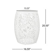 Modern design metal end table by Noble House featuring a large, sleek tabletop and minimalist metal frame.