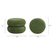 Nest - Low Round Upholstered Ottoman - R&R Furniture Gallery (Fountain Valley, CA)