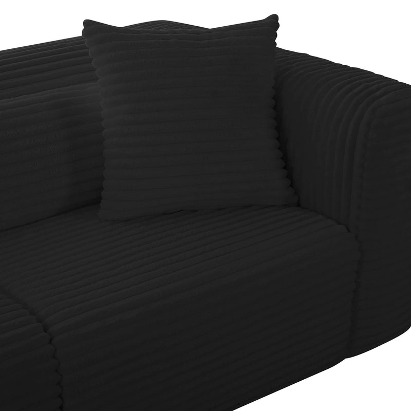 Tarra - Fluffy Oversized Corduroy Modular Sofa - R&R Furniture Gallery (Fountain Valley, CA)
