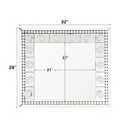 Farai - 28" Accent Mirror - Mirrored & Faux Crystal Diamonds - R&R Furniture Gallery (Fountain Valley, CA)