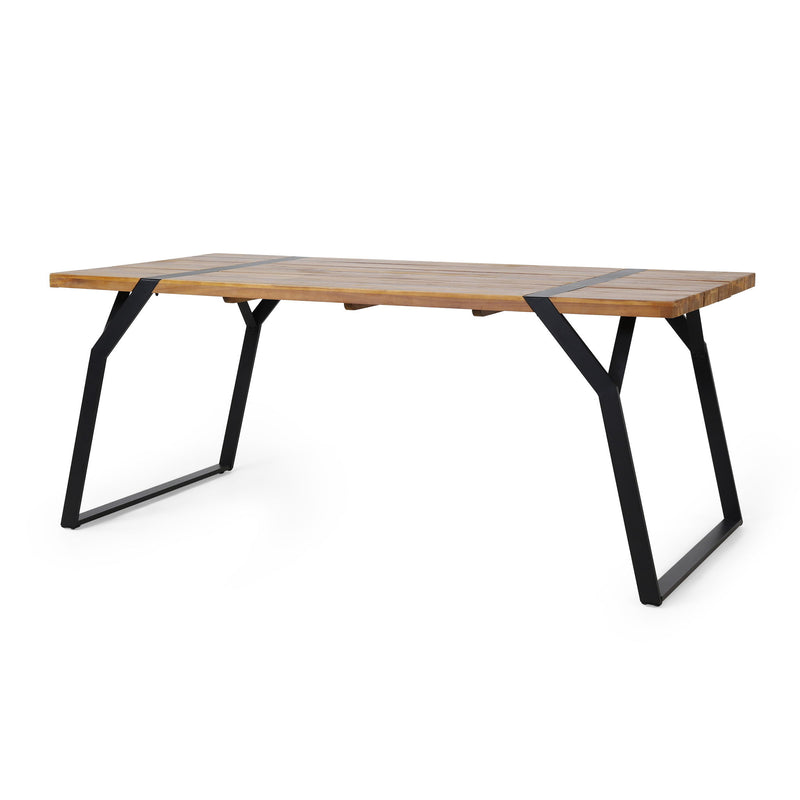 Zora - Dining Table Industrial & Iron Table - Black - R&R Furniture Gallery (Fountain Valley, CA)