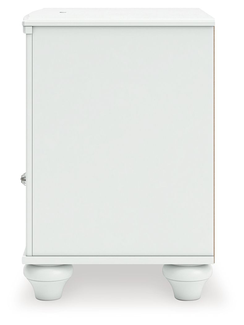 Kozlani - One Drawer Night Stand - White - R&R Furniture Gallery (Fountain Valley, CA)