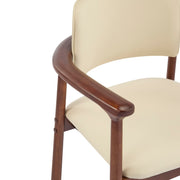 Dining Room Chairs, Ideal For Home & Kitchen (Set of 2) - Beige / Dark Walnut - R&R Furniture Gallery (Fountain Valley, CA)